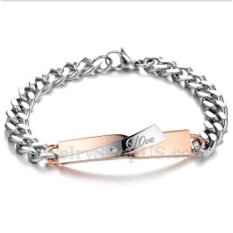 Heren Titanium Koppelarmband