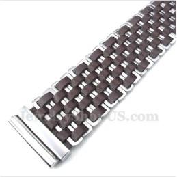 Heren Leren Titanium Armband
