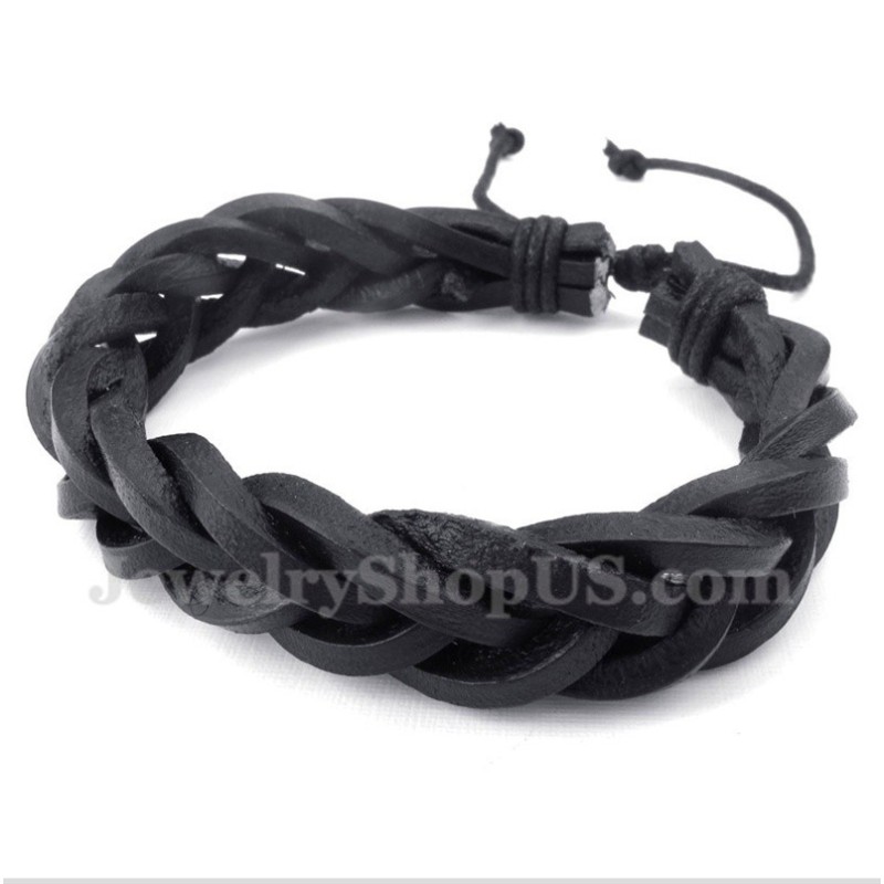 Heren Leren Titanium Armband Heren Leren Titanium Armband
