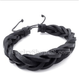 Heren Leren Titanium Armband