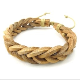Heren Leren Titanium Armband