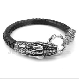 Heren Leren Titanium Armband