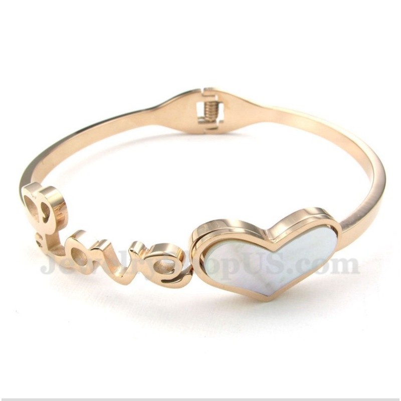 Titanium Roségouden Liefdesarmband Voor Heren Titanium Roségouden Liefdesarmband Voor Heren