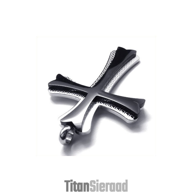 Nieuwe Stijl Kruis Titanium Hanger (Zwart) Nieuwe Stijl Kruis Titanium Hanger (Zwart)