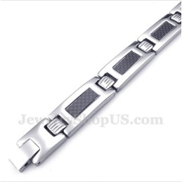 Heren Titanium Koolstofvezel Magneet Armband
