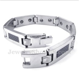 Heren Titanium Koolstofvezel Magneet Armband