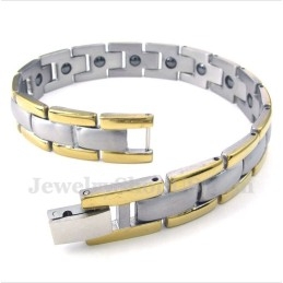 Heren Titanium Magneet Gouden Armband