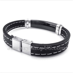 Titanium Bijbelvers Rubberen Armband Voor Heren