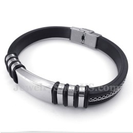 Heren Rubberen Titanium Armband