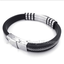 Heren Rubberen Titanium Armband