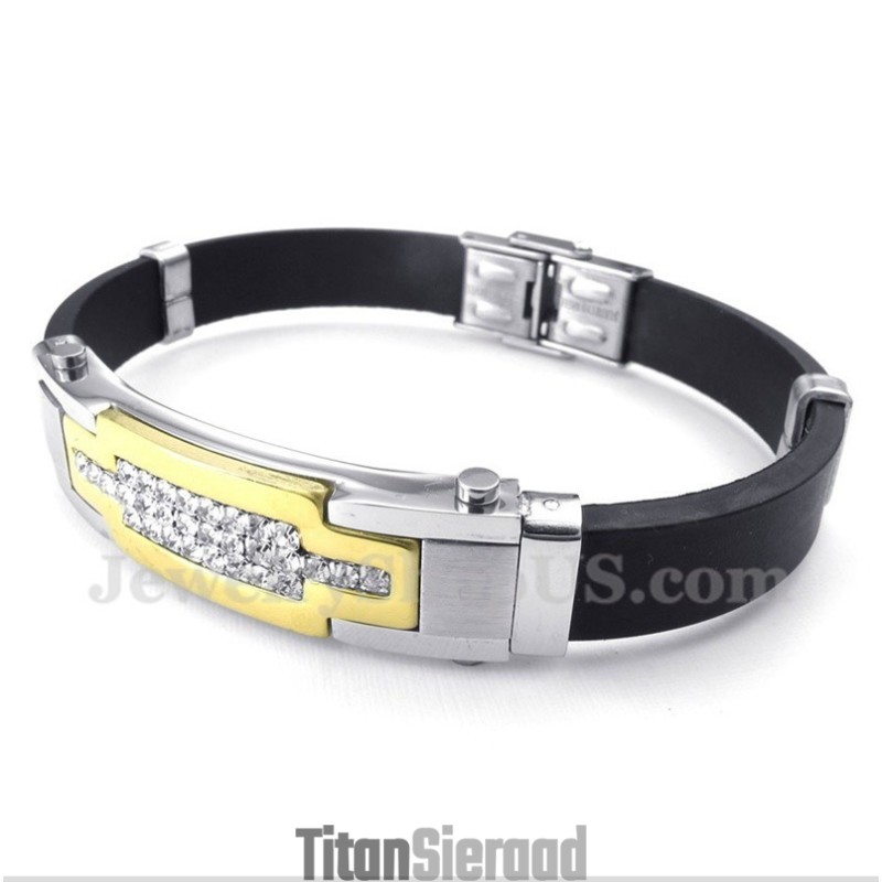 Heren Titanium Diamanten Armband