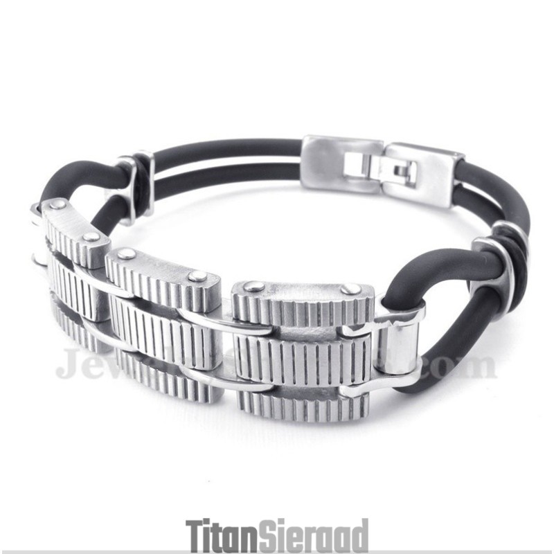 Heren Titanium Rubberen Armband