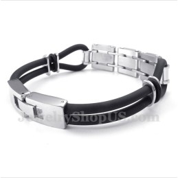 Heren Titanium Rubberen Armband