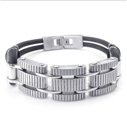 Heren Titanium Rubberen Armband