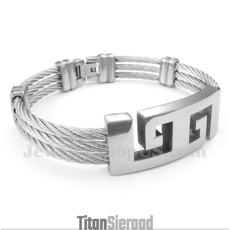 Heren Titanium Kabelarmband Heren Titanium Kabelarmband