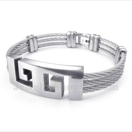 Heren Titanium Kabelarmband