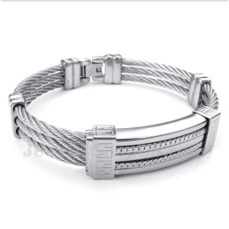 Heren Titanium Kabelarmband
