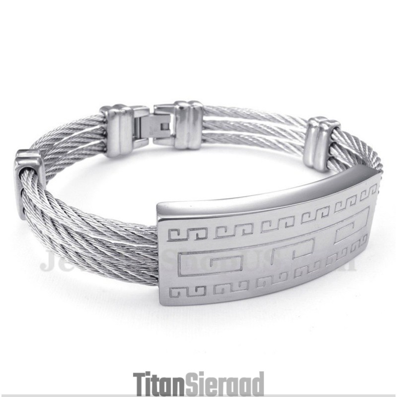 Heren Titanium Kabelarmband