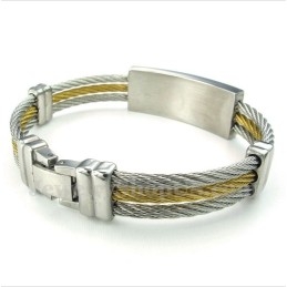 Titanium Kabelarmband Met Bijbelvers Voor Heren