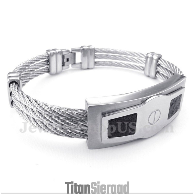 Heren Titanium Kabelarmband Heren Titanium Kabelarmband