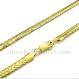 Heren 20 Inch Titanium Gouden Slangenketting
