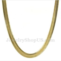 Heren 20 Inch Titanium Gouden Slangenketting