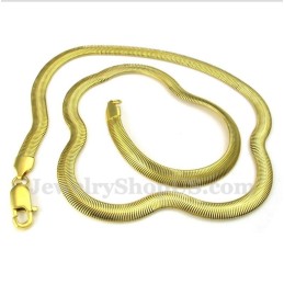 Heren 20 Inch Titanium Gouden Slangenketting