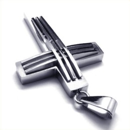 Nieuwe Stijl Geweven Kruis Titanium Hanger