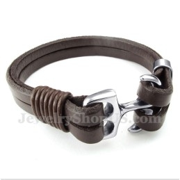 Heren Leren Ankerarmband