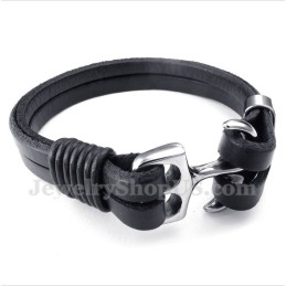 Heren Leren Ankerarmband
