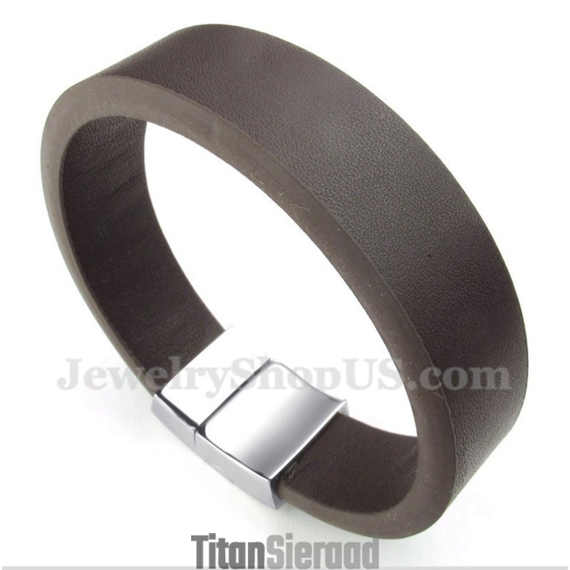 Heren Leren Magneetarmband