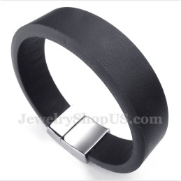 Heren Leren Magneetarmband