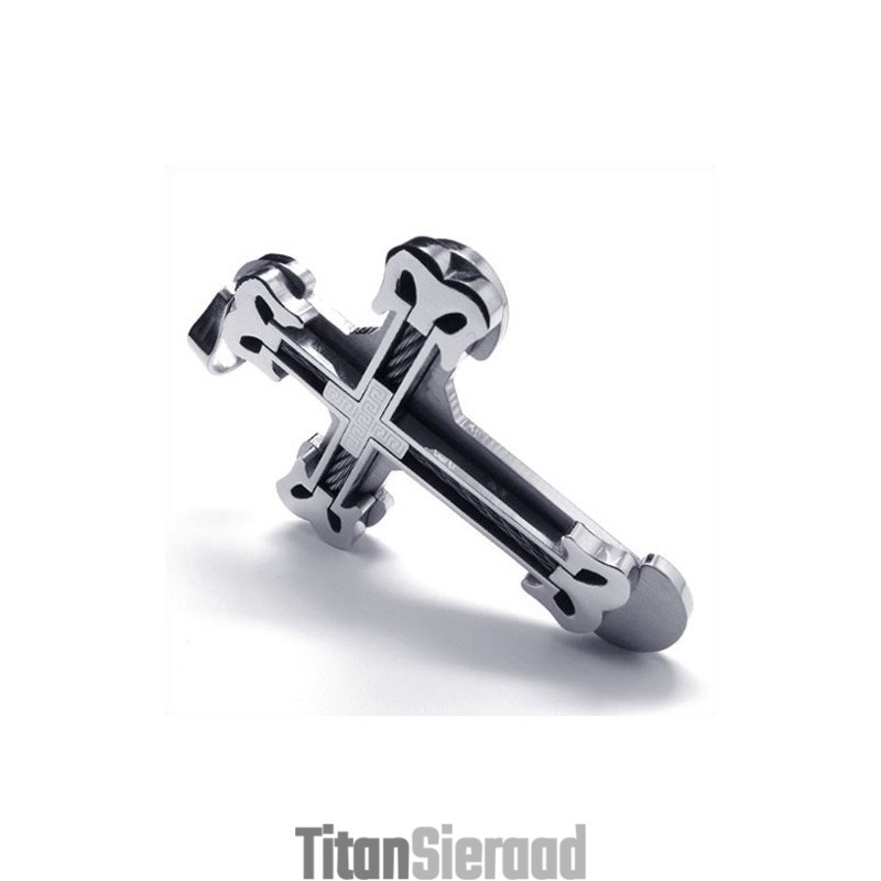 Mode Sport Cross Titanium Hanger (Zilver) Mode Sport Cross Titanium Hanger (Zilver)