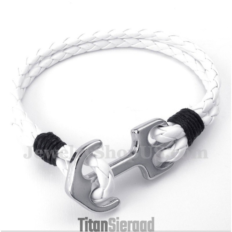 Heren Leren Ankerarmband