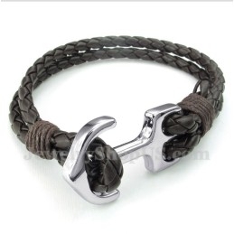 Heren Leren Ankerarmband