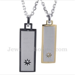 Titanium Koppelhanger Met Gratis Ketting (Één Paar)