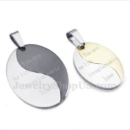 Titanium Koppelhanger Met Gratis Ketting (Één Paar)