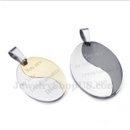 Titanium Koppelhanger Met Gratis Ketting (Één Paar)