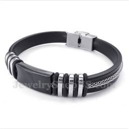 Heren Titanium Rubberen Armband