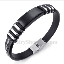 Heren Titanium Rubberen Armband