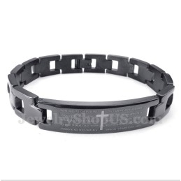 Titanium Kruis-Bijbelversarmband Voor Heren