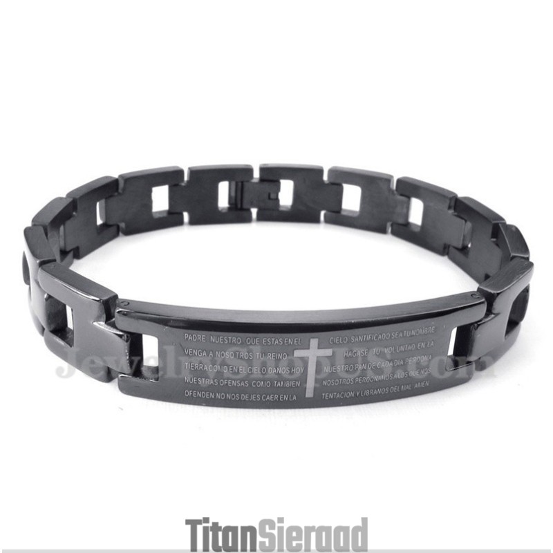 Titanium Kruis-Bijbelversarmband Voor Heren Titanium Kruis-Bijbelversarmband Voor Heren