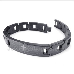 Titanium Kruis-Bijbelversarmband Voor Heren