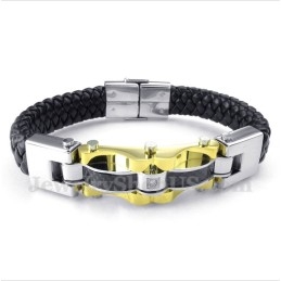 Herenarmband Van Titanium Koolstofvezelleer