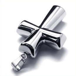 Mode Kolom Kruis Titanium Hanger (Zilver)