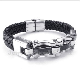 Herenarmband Van Titanium Koolstofvezelleer