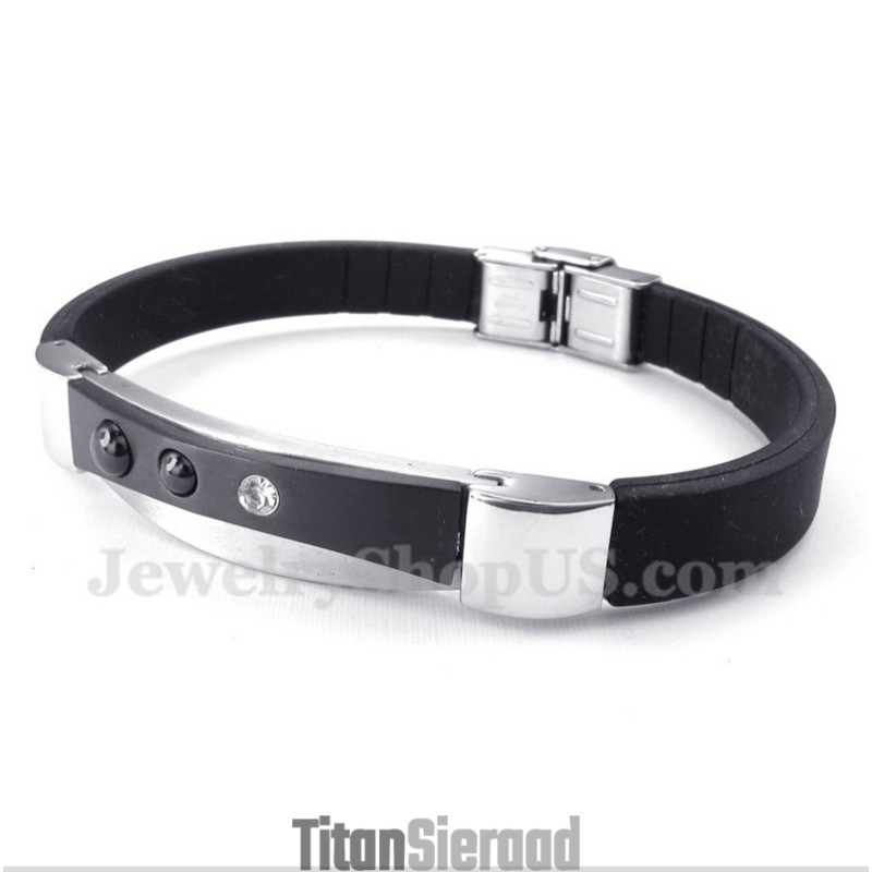 Heren Titanium Rubberen Armband