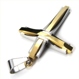 Mode Ripple Cross Titanium Hanger (Goud)