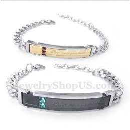 Heren Titanium Diamanten Armband Voor Koppels Voor Haar