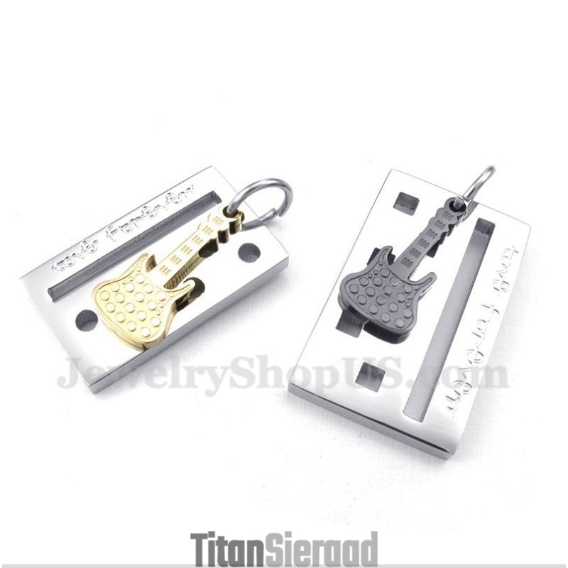 Titanium Gitaarhanger Voor Koppels Met Gratis Ketting (Één Paar) Titanium Gitaarhanger Voor Koppels Met Gratis Ketting (Één Paar)